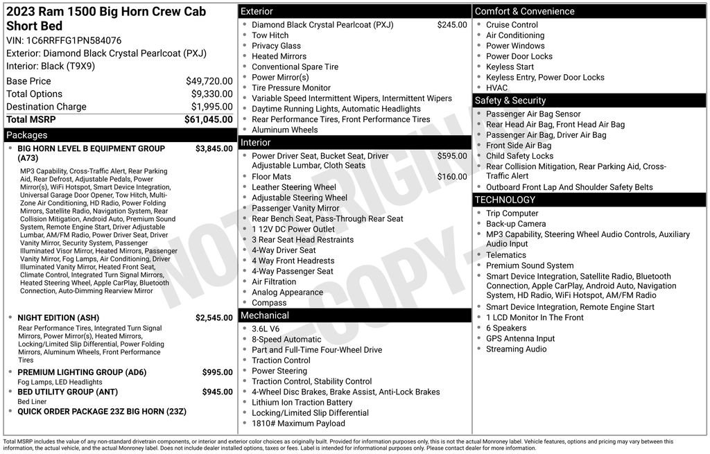 ram ram 1500 pickup 2023 1C6RRFFG1PN584076 image ram ram 1500 pickup 2023 1C6RRFFG1PN584076 image